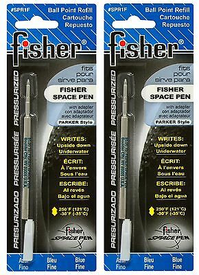 Two Fisher Spr Series Blue Ink / Fine Point Refills #spr1f