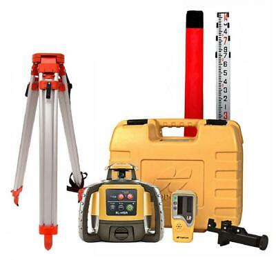 Topcon Rl-h5a Construction Rotary Laser Level W/ Grade Rod Inch/10th And Tripod