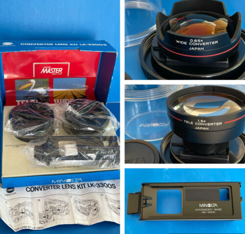 New Minolta Converter Lens Kit Lk-3300s. Wide & Telo Converters
