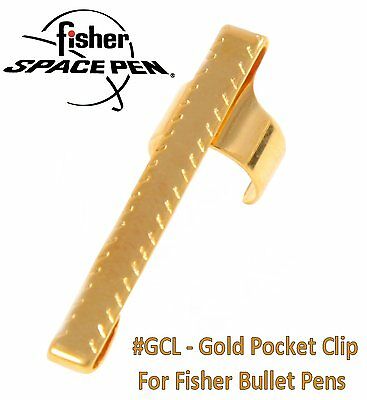 Fisher Space Pens #gcl / Bullet Series Gold Pocket Clip